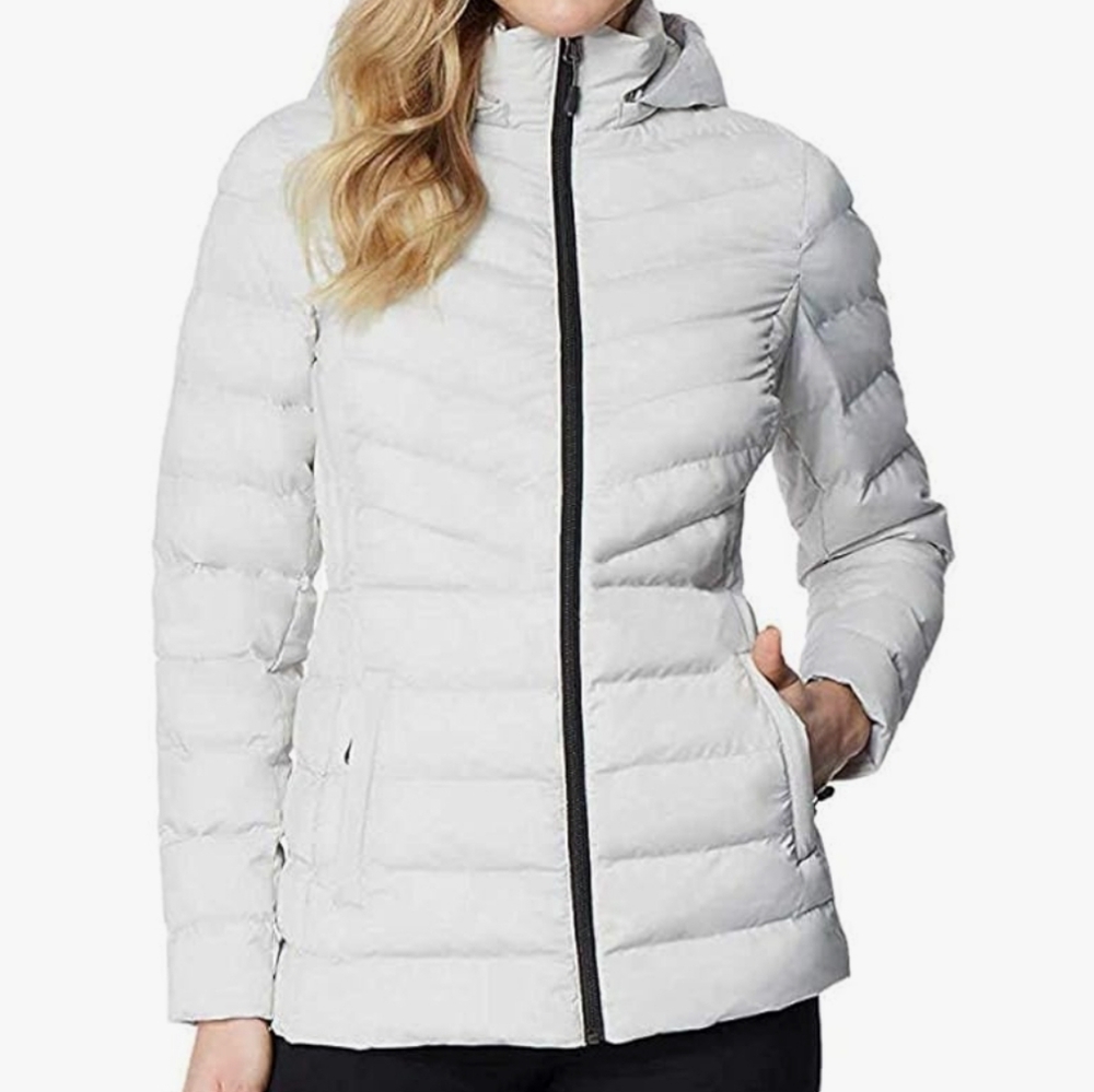 ☆GUC☆  32 Degrees Heat  •  Lightweight Stretch Puffer Jacket Detachable Hood